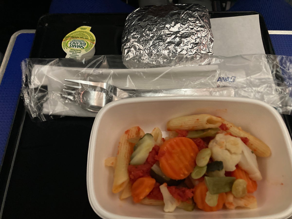 ANA premium economy Boeing 787 leftover food