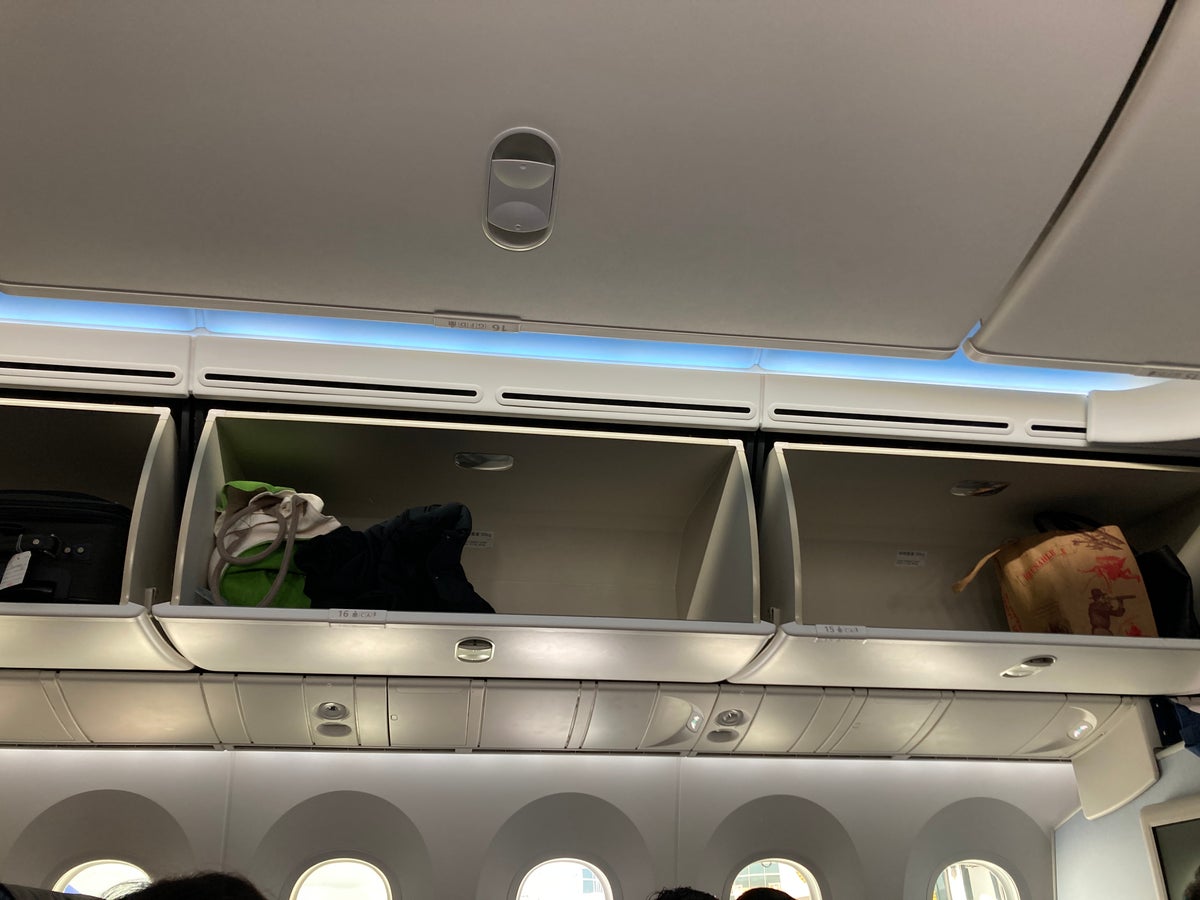 ANA premium economy Boeing 787 overhead bins