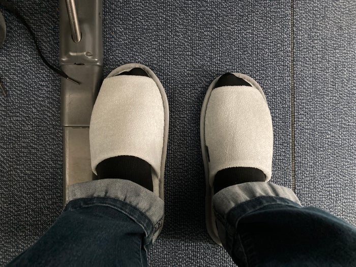 ANA premium economy Boeing 787 slippers ANA premium economy Boeing 787 slippers