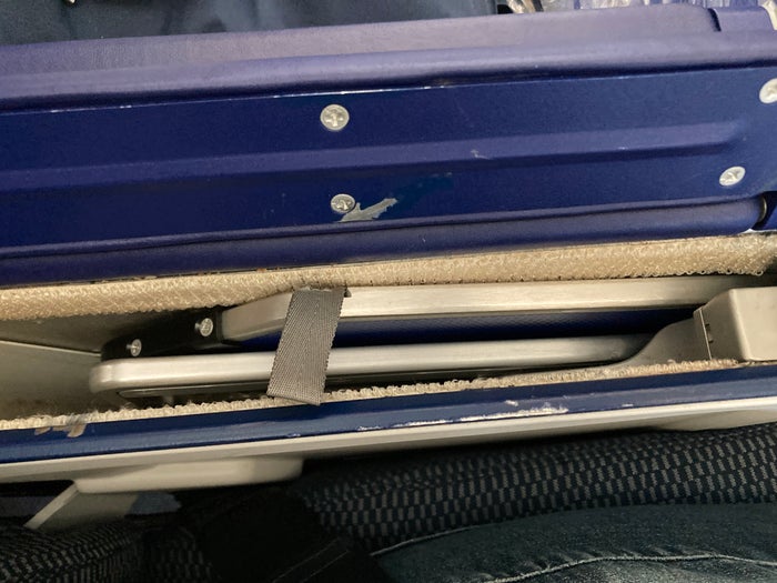 ANA premium economy Boeing 787 tray table in arm rest ANA premium economy Boeing 787 tray table in arm rest