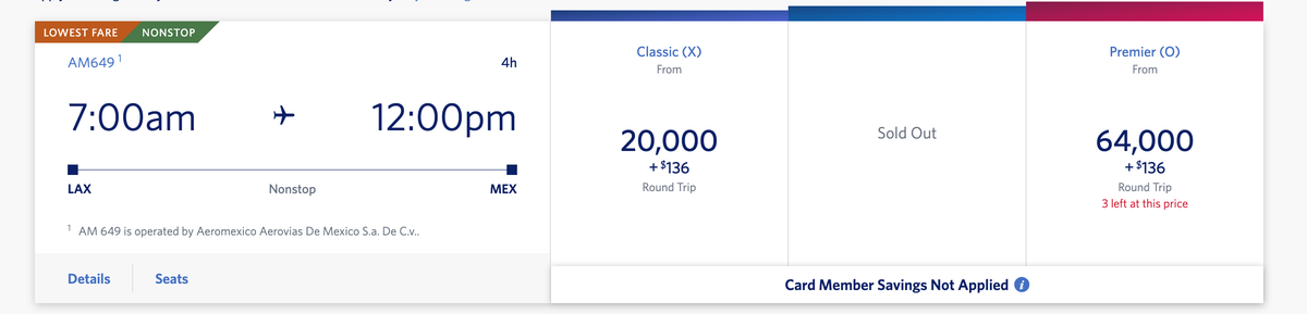 Aeromexico Los Angeles Mexico City SkyMiles