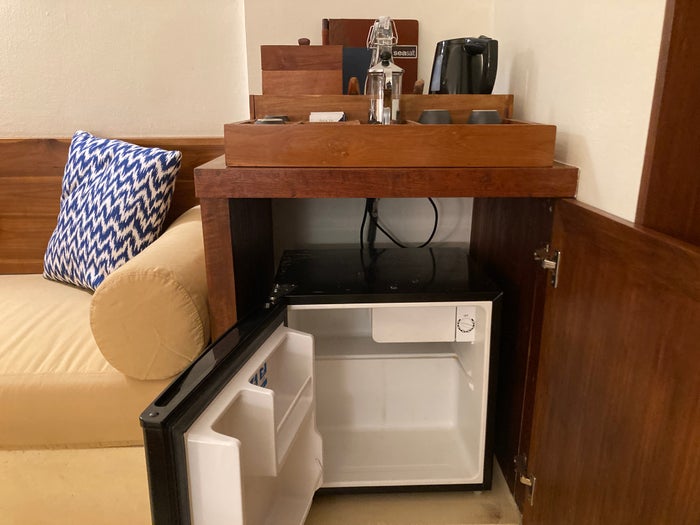 Alila Manggis Bali bedroom mini fridge Alila Manggis Bali bedroom mini fridge