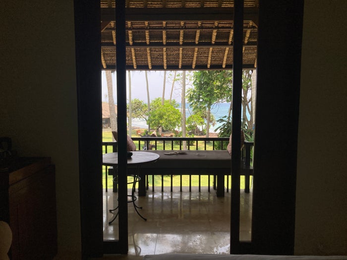 Alila Manggis Bali bedroom view to balcony Alila Manggis Bali bedroom view to balcony