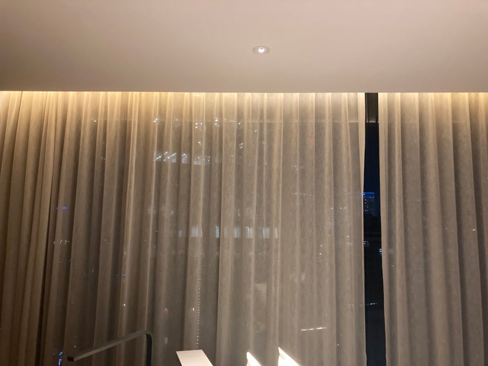 Alila SCBD Jakarta bedroom curtains and lighting Alila SCBD Jakarta bedroom curtains and lighting