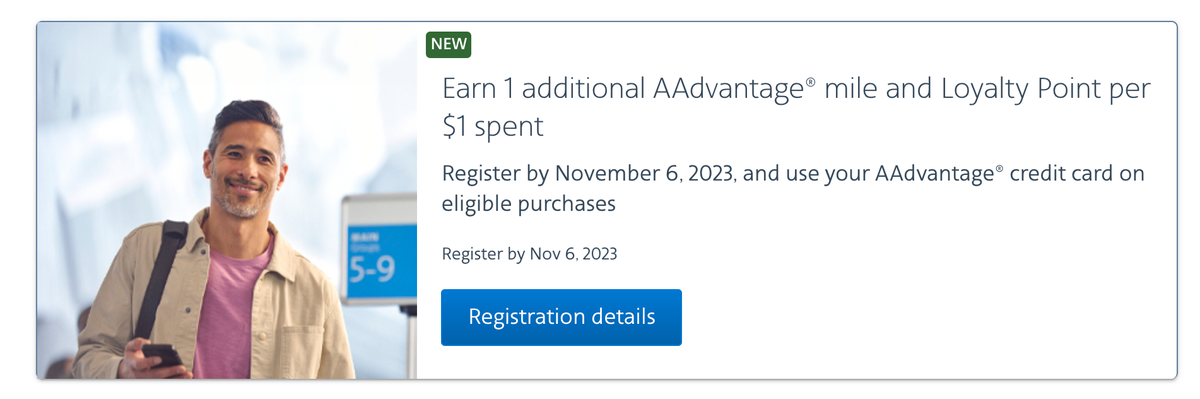 American Airlines November 2023 promotion