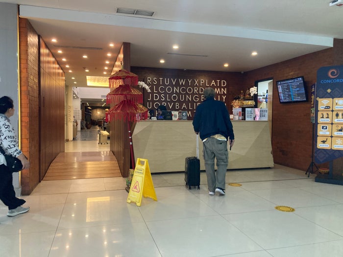 Concordia Lounge Bali DPS check in desk Concordia Lounge Bali DPS check in desk