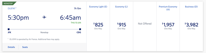 Delta price results Delta price results