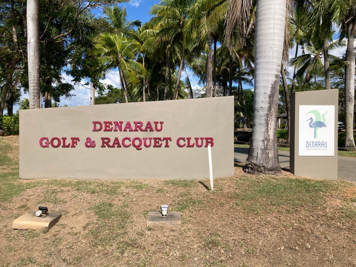 Denarau Golf Racquet Club entrance sign Denarau Golf Racquet Club entrance sign
