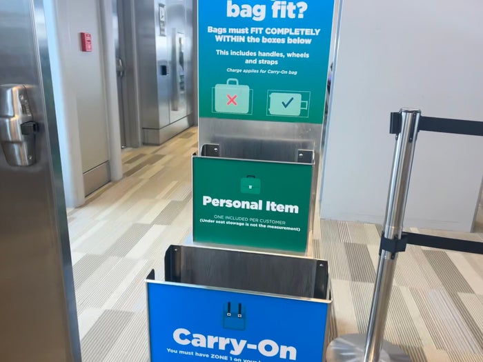 Frontier Carry On Personal Bag Measure