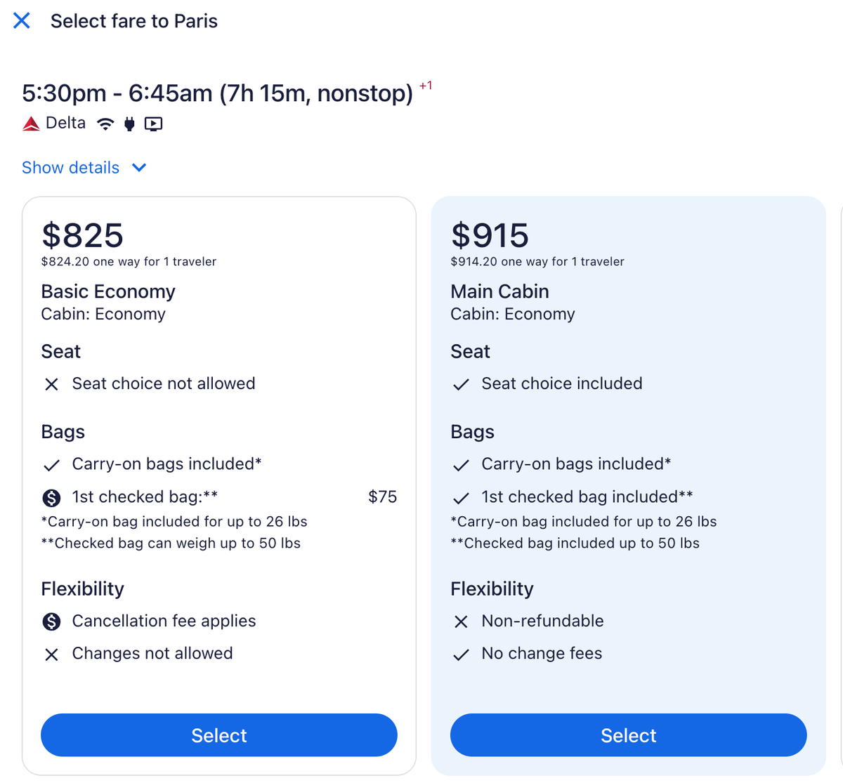 ITA Matrix fare options