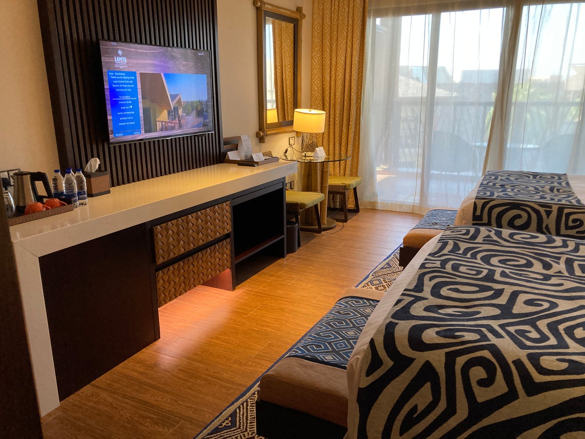Lapita Dubai Parks and Resorts Autograph Collection 2 queen beds and tv