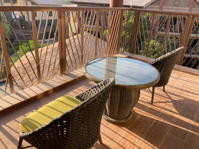 Lapita Dubai Parks and Resorts Autograph Collection junior suite bedroom deck