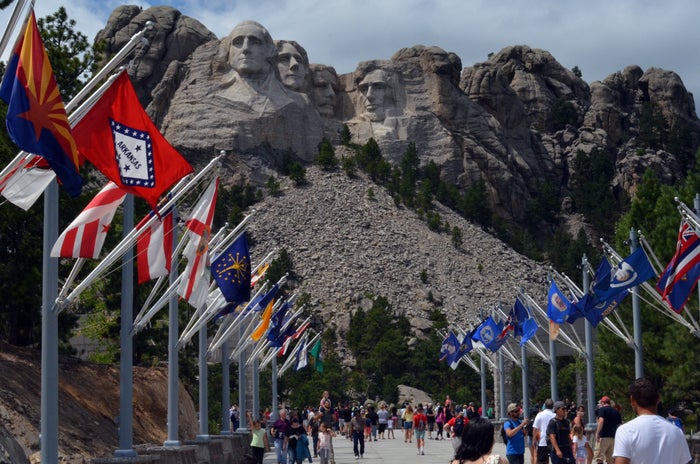 Mount Rushmore Through The Avenue of Flags Mount Rushmore Through The Avenue of Flags