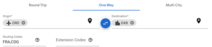 ORD DXB ITA Matrix code ORD DXB ITA Matrix code