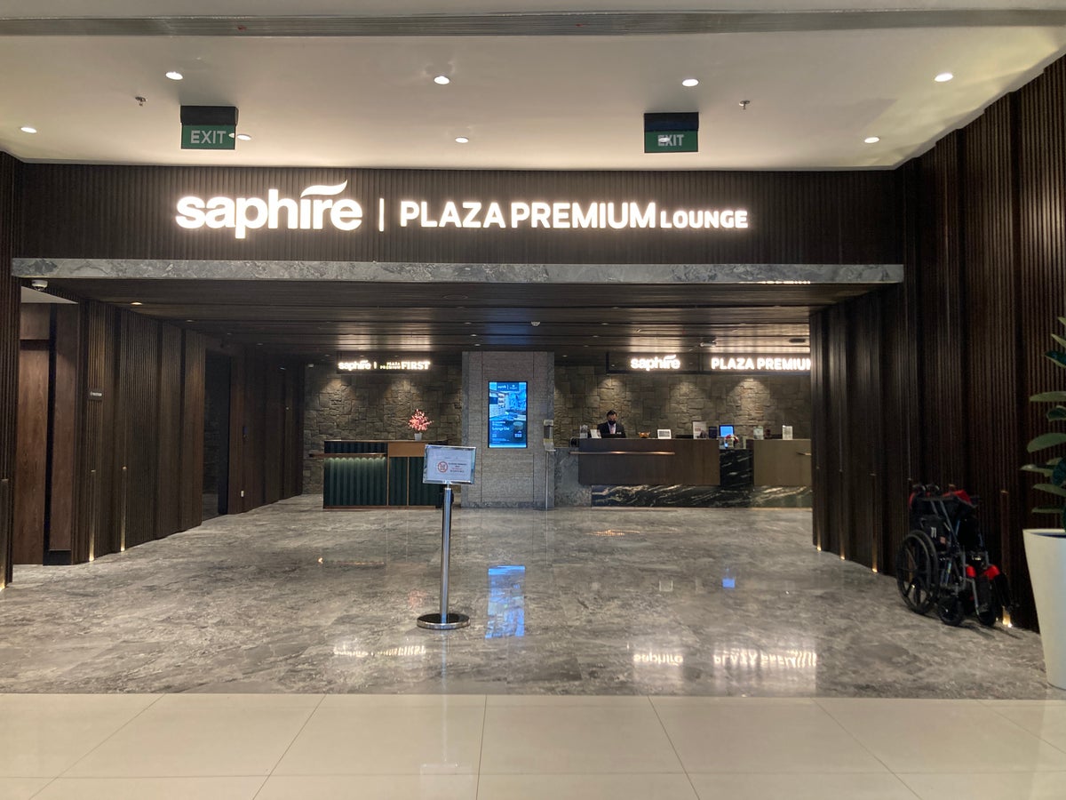 Saphire Plaza Premium Lounge entrance at CGK