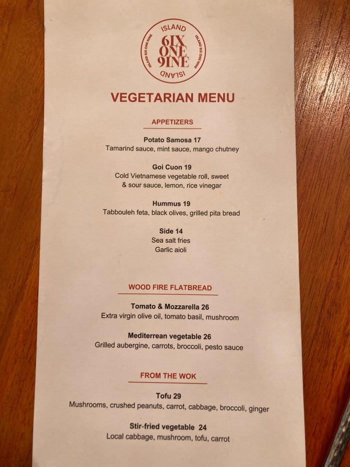 Sheraton Fiji Golf and Beach Resort Island 619 vegetarian menu Sheraton Fiji Golf and Beach Resort Island 619 vegetarian menu