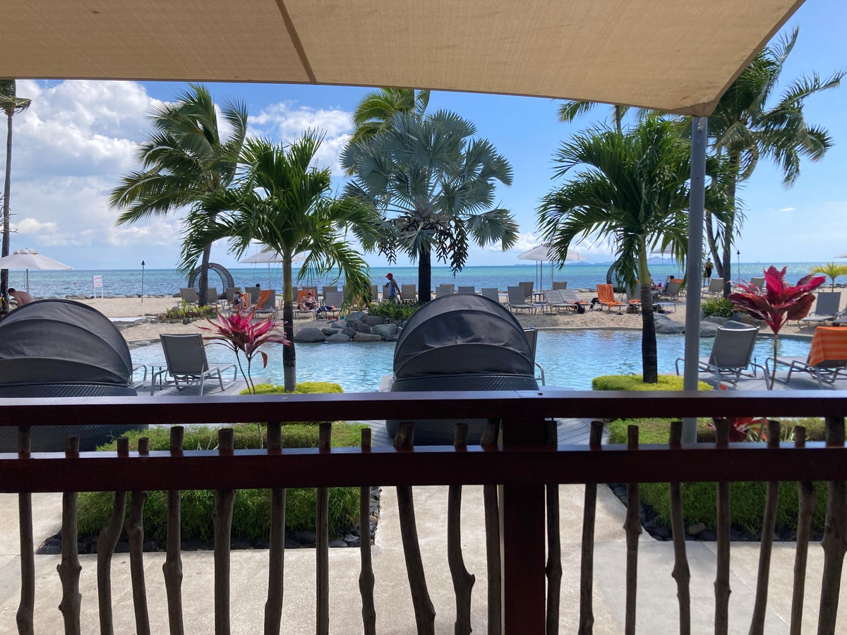 Sheraton Fiji Golf and Beach Resort Island 619 view from table