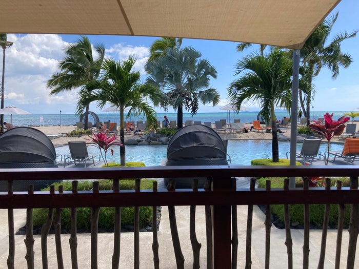 Sheraton Fiji Golf and Beach Resort Island 619 view from table Sheraton Fiji Golf and Beach Resort Island 619 view from table