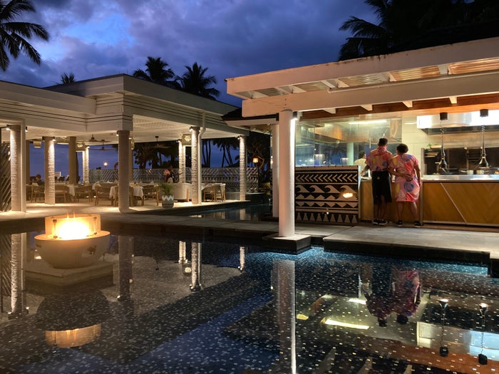 Sheraton Fiji Golf and Beach Resort Tatavu open kitchen at night Sheraton Fiji Golf and Beach Resort Tatavu open kitchen at night