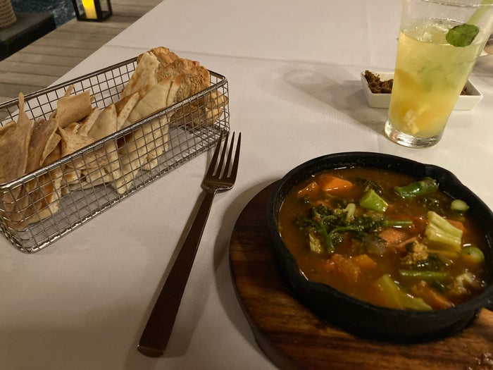 Sheraton Fiji Golf and Beach Resort Tatavu tagine with bread Sheraton Fiji Golf and Beach Resort Tatavu tagine with bread
