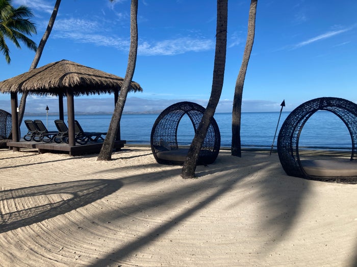 Sheraton Fiji Golf and Beach Resort beach seating Sheraton Fiji Golf and Beach Resort beach seating