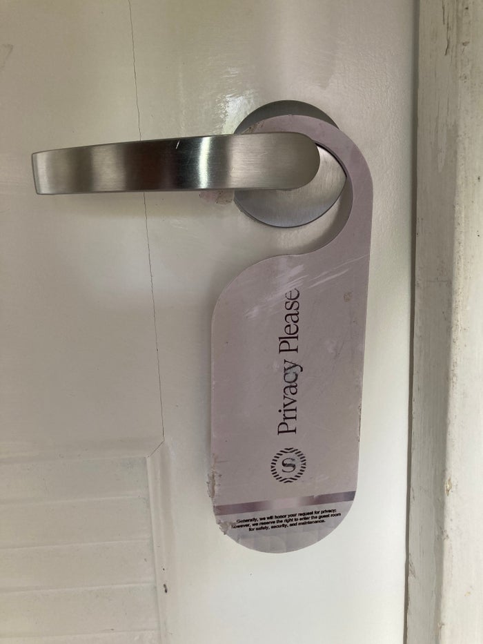 Sheraton Fiji Golf and Beach Resort bedroom do not disturb sign Sheraton Fiji Golf and Beach Resort bedroom do not disturb sign
