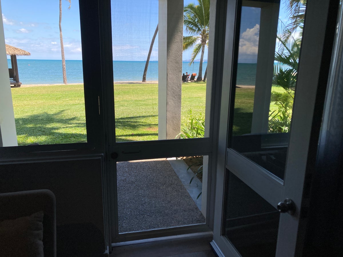 Sheraton Fiji Golf and Beach Resort bedroom door to patio