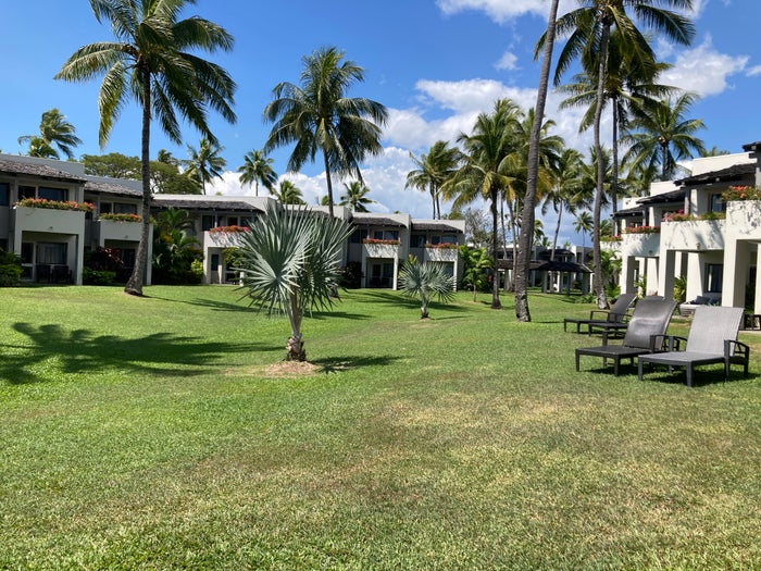 Sheraton Fiji Golf and Beach Resort grass between buildings Sheraton Fiji Golf and Beach Resort grass between buildings