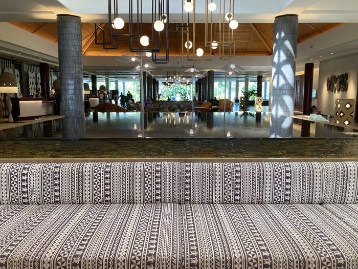 Sheraton Fiji Golf and Beach Resort lobby fountain Sheraton Fiji Golf and Beach Resort lobby fountain