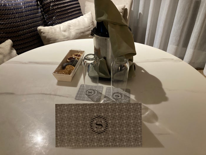 Sheraton Fiji Golf and Beach Resort welcome gift in room Sheraton Fiji Golf and Beach Resort welcome gift in room