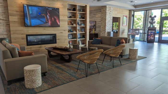 SunCoast Park Hotel Anaheim lobby entry seating SunCoast Park Hotel Anaheim lobby entry seating