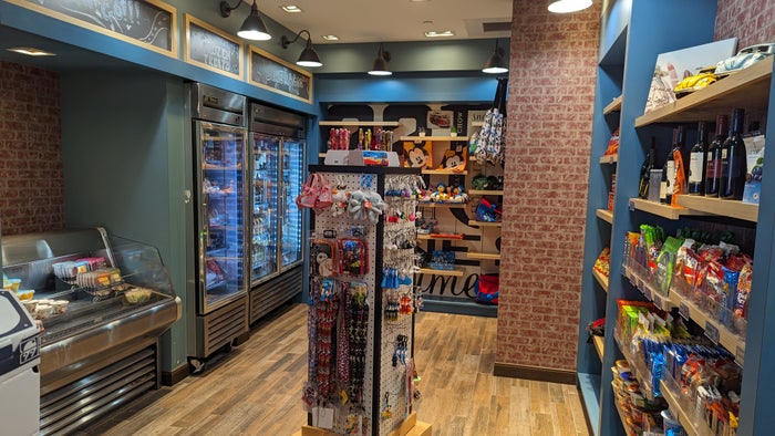 SunCoast Park Hotel Anaheim lobby market shelves SunCoast Park Hotel Anaheim lobby market shelves