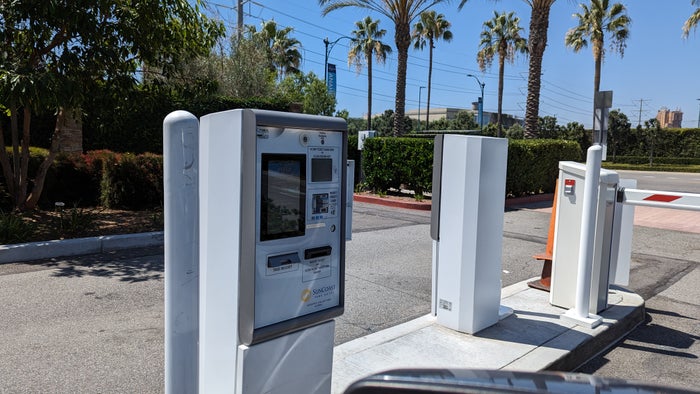 SunCoast Park Hotel Anaheim parking gate SunCoast Park Hotel Anaheim parking gate