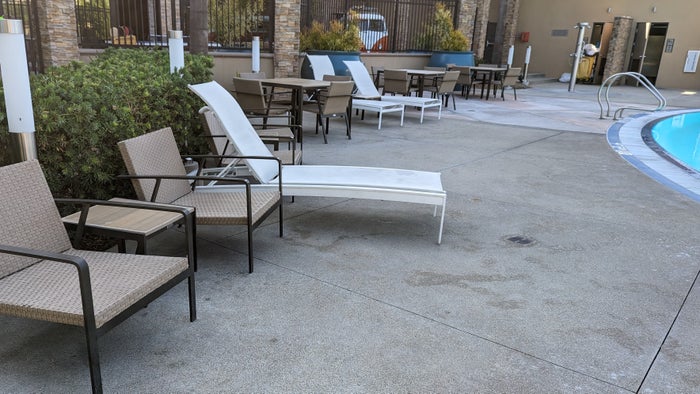 SunCoast Park Hotel Anaheim pool loungers SunCoast Park Hotel Anaheim pool loungers