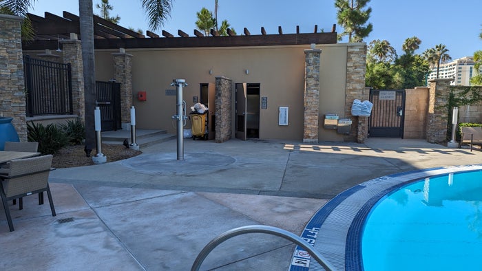 SunCoast Park Hotel Anaheim pool restrooms SunCoast Park Hotel Anaheim pool restrooms