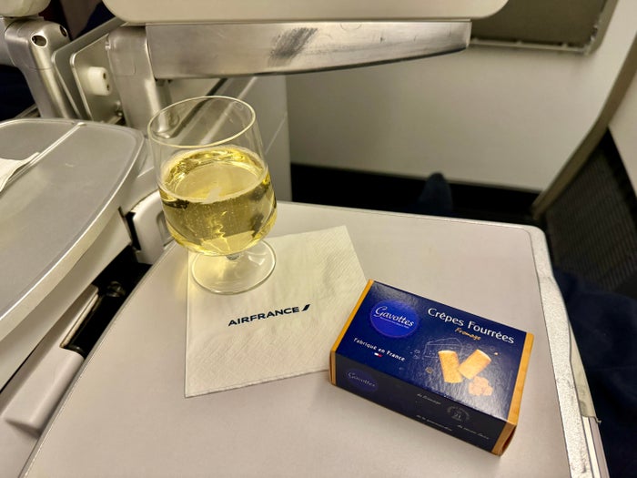 Air France Boeing 777 200 CDG JFK premium economy cabin 1 Air France 777 Business Class Champagne and Snack