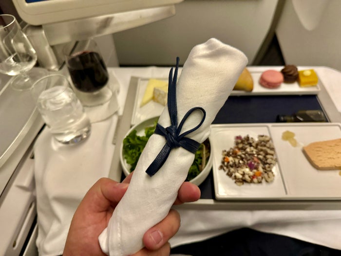 Air France Business MIA CDG Juan Ruiz Air France 777 Business Class Silverware