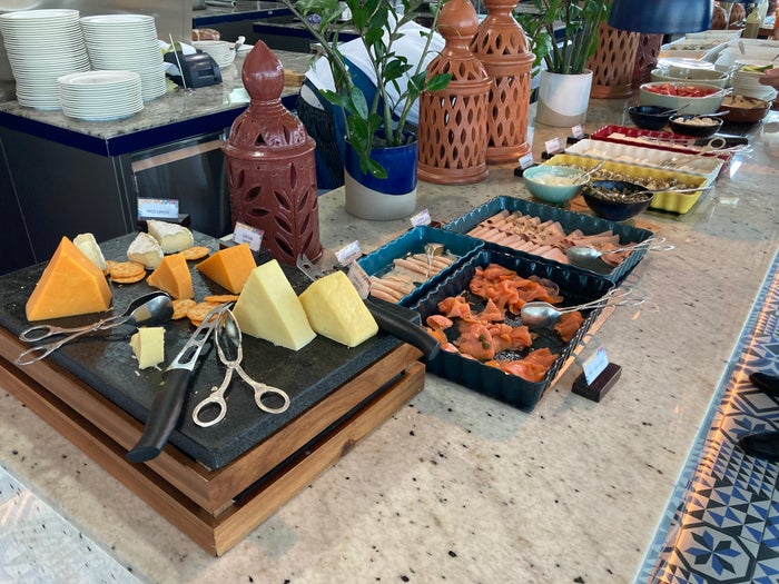 Andaz Capital Gate Abu Dhabi Cyan breakfast cheese smoked meat Andaz Capital Gate Abu Dhabi Cyan breakfast cheese smoked meat