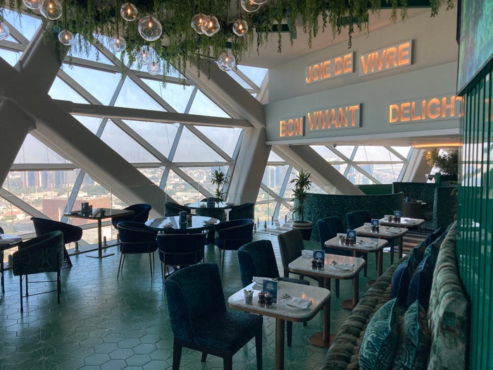 Andaz Capital Gate Abu Dhabi Cyan seating Andaz Capital Gate Abu Dhabi Cyan seating