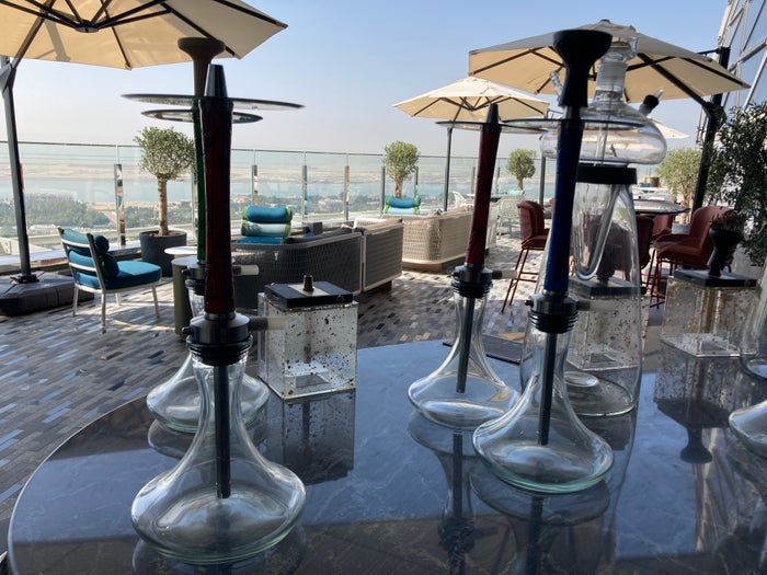 Andaz Capital Gate Abu Dhabi Eighteen Degrees Bar shisha Andaz Capital Gate Abu Dhabi Eighteen Degrees Bar shisha