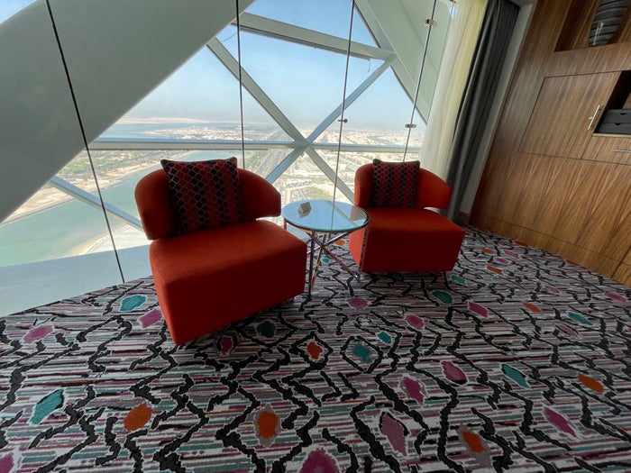 Andaz Capital Gate Abu Dhabi chairs and view Andaz Capital Gate Abu Dhabi chairs and view