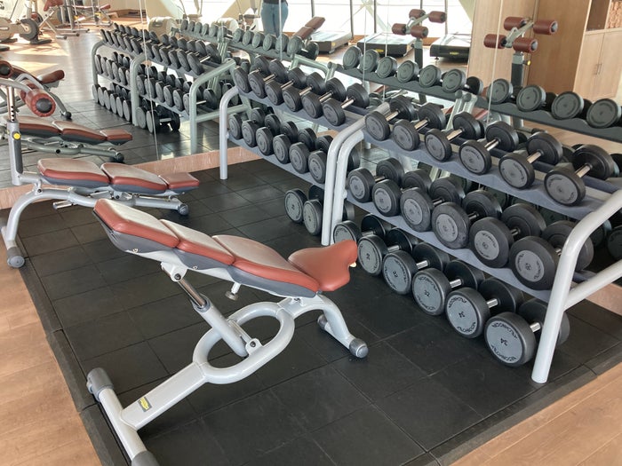 Andaz Capital Gate Abu Dhabi gym dumbbells Andaz Capital Gate Abu Dhabi gym dumbbells