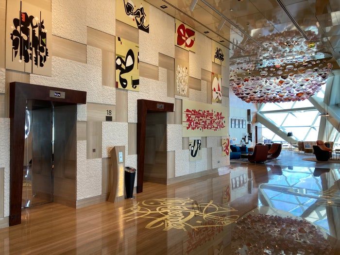 Andaz Capital Gate Abu Dhabi lobby elevator Andaz Capital Gate Abu Dhabi lobby elevator