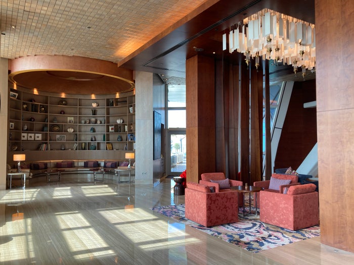 Andaz Capital Gate Abu Dhabi lobby seating Andaz Capital Gate Abu Dhabi lobby seating