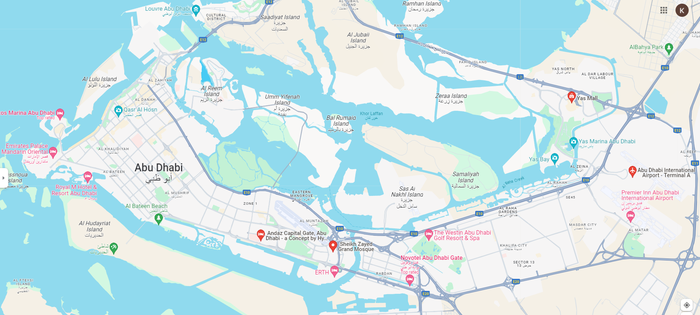 Andaz Capital Gate Abu Dhabi map Andaz Capital Gate Abu Dhabi map