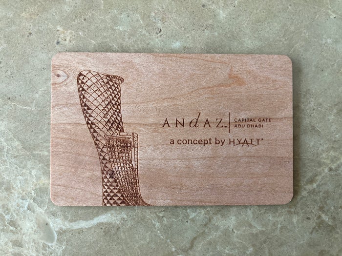 Andaz Capital Gate Abu Dhabi wood key Andaz Capital Gate Abu Dhabi wood key