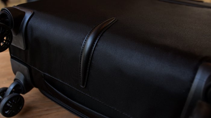 Delsey Sky Max close up bottom guard Delsey Sky Max close up bottom guard