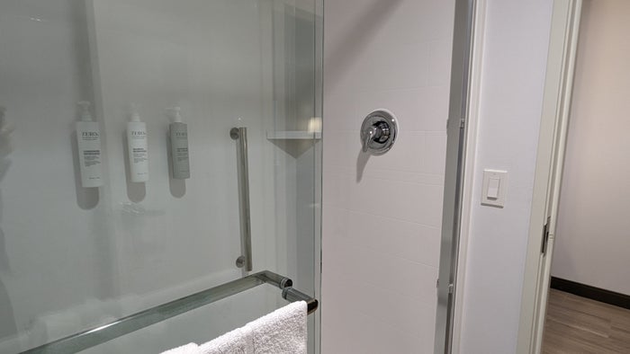 Hampton Inn and Suites Aurora South Denver room bathroom shower door Hampton Inn and Suites Aurora South Denver room bathroom shower door