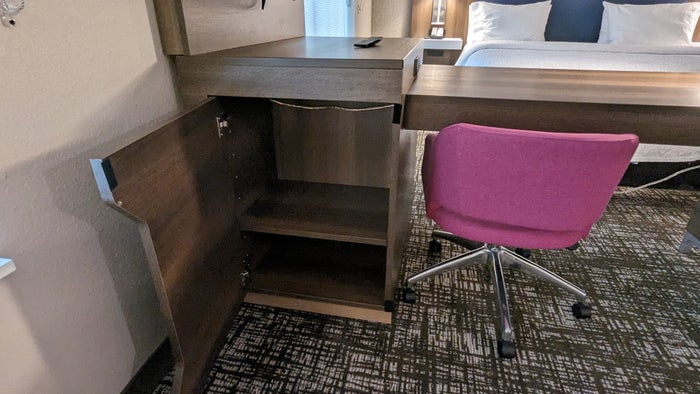 Hampton Inn and Suites Aurora South Denver room storage cabinets Hampton Inn and Suites Aurora South Denver room storage cabinets