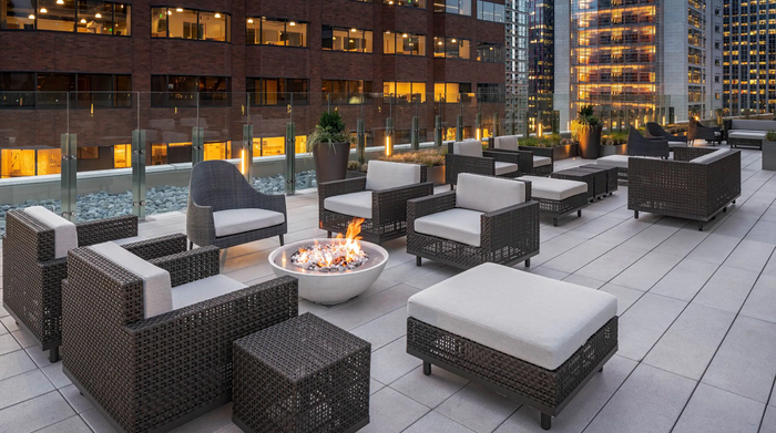 Hyatt Regency Seattle Regency Club outdoor lounge Hyatt Regency Seattle Regency Club outdoor lounge